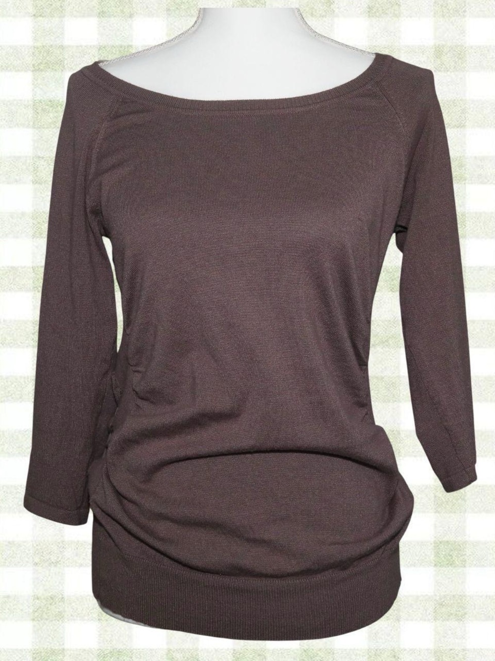 Women’s Boatneck Scrunched Sweater Top